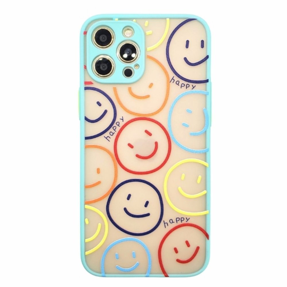 iPhone 12 Case iPhone 12 Pro Case iPhone 12 Pro Max Case Smiley Mint Green